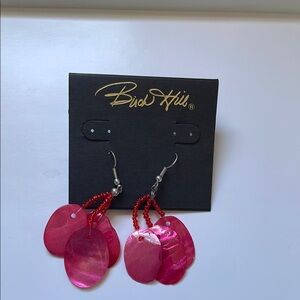 Birch Hill Magenta Shell Earrings